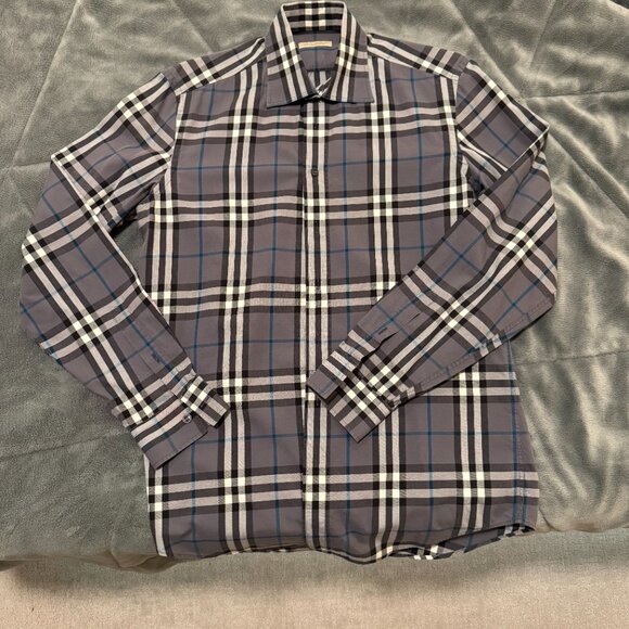 Burberry Other - Burberry Brit Plaid Button-Up Shirt – Grey/White/Black/Blue (Size Small)